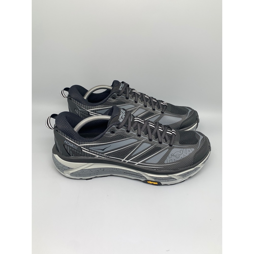Hoka One Mafate Speed 2 Black Silver Trail Running Shoes Men's Sz 11 NEW